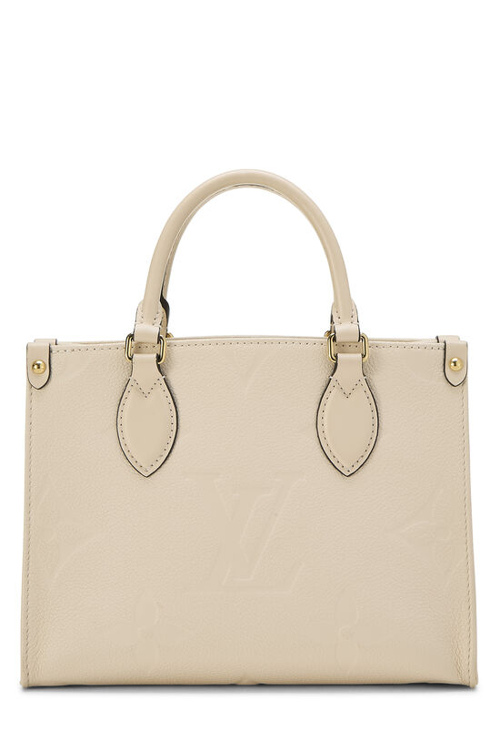 Cream Giant Monogram Empreinte On The Go PM, , large image number 0