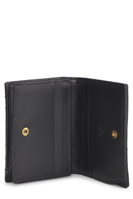 Black Leather GG Marmont Card Case, , large image number 3