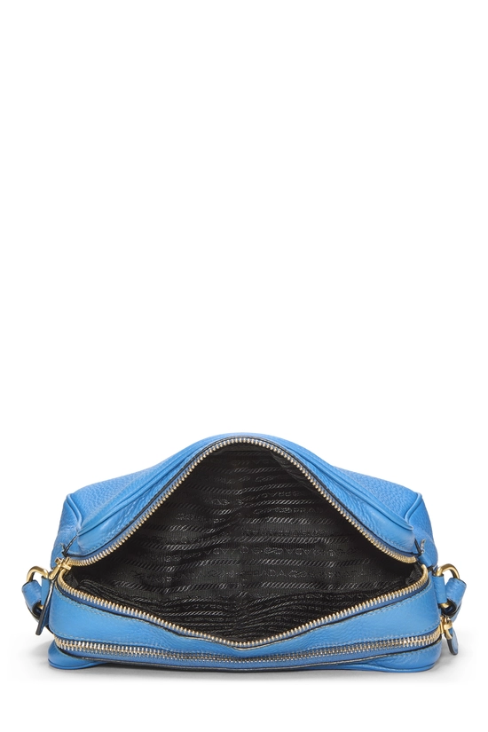 Blue Vitello Daino Camera Bag, , large image number 5
