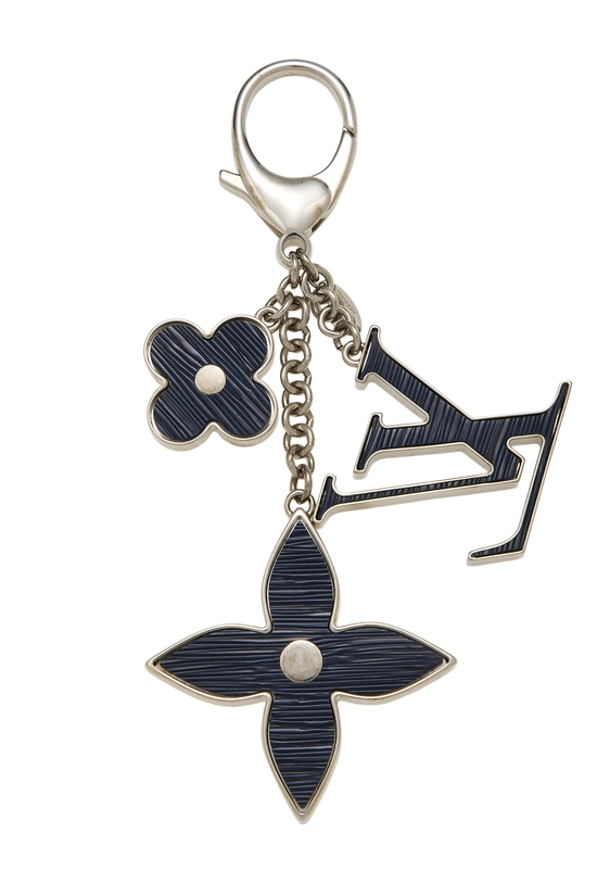 Navy Fleur De Epi Bag Charm, , large image number 1
