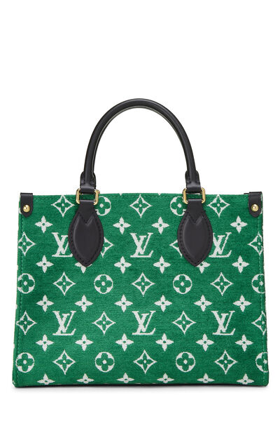 Green Monogram Velvet On The Go PM