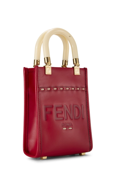 Red Calfskin Sunshine Shopper Mini, , large