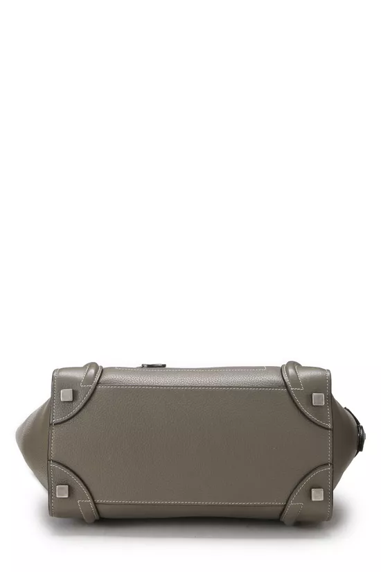 Grey Drummed Calfskin Luggage Micro, , large image number 4