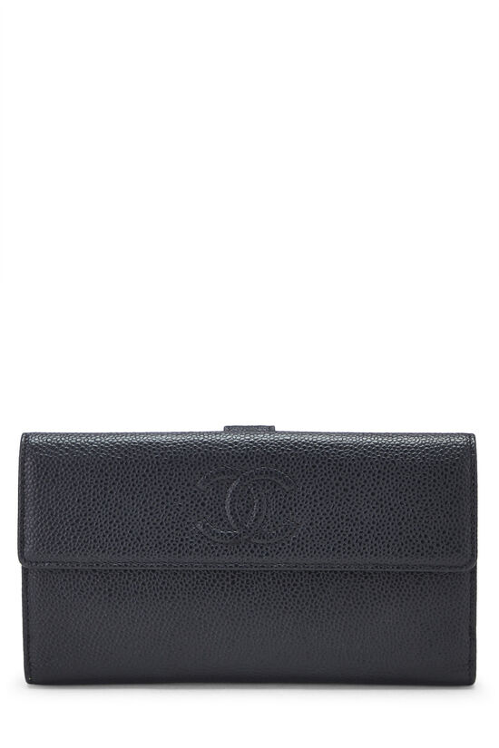 Chanel Black Caviar Timeless 'CC' Wallet Q6A1O30FKB097