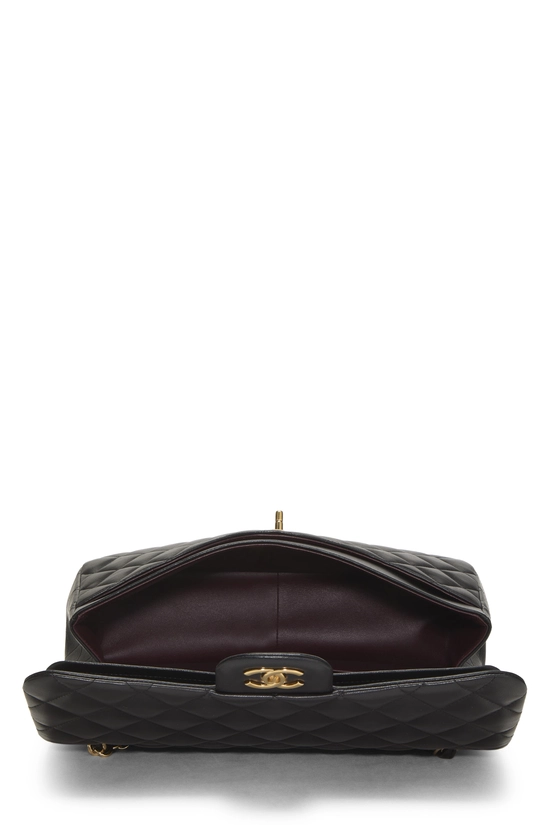 Black Quilted Lambskin New Classic Double Flap Jumbo, , large image number 5