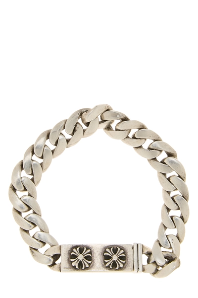 Sterling Silver Double Plus ID Bracelet