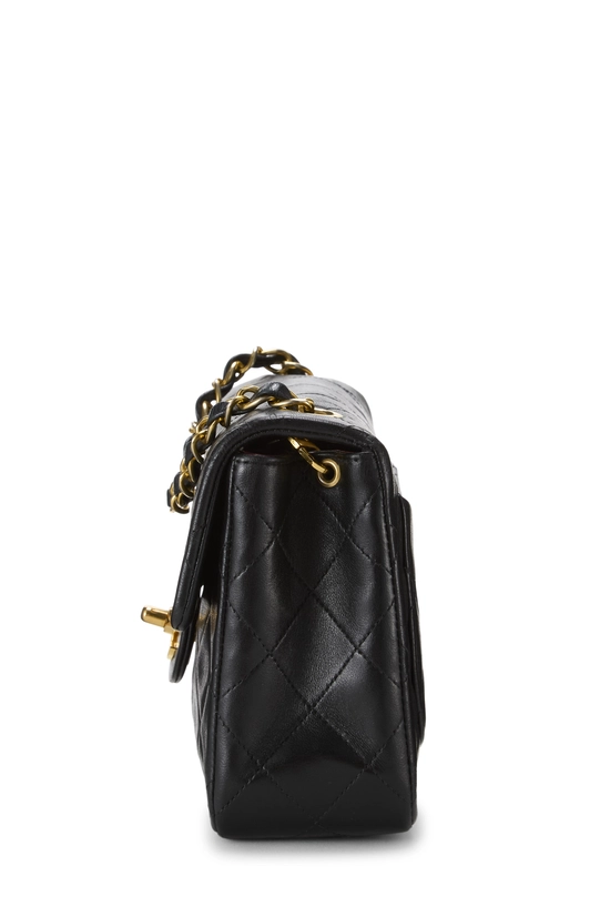 Black Quilted Lambskin Half Flap Mini, , large image number 2