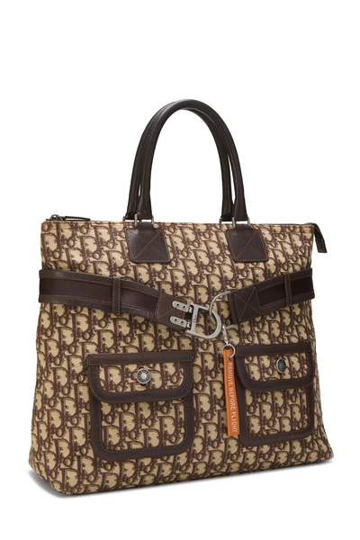Brown Trotter Canvas Flight Travel Bag, , large