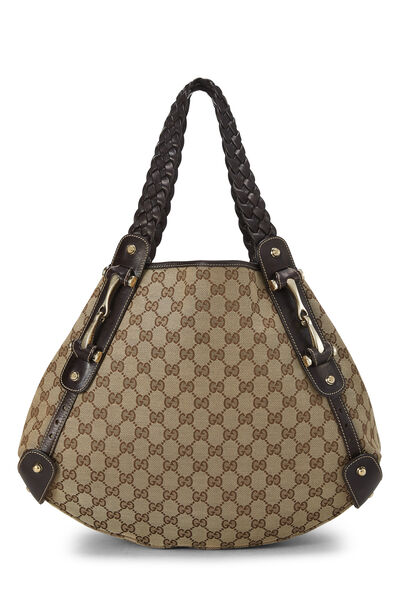 Brown Original GG Canvas Pelham Tote Large