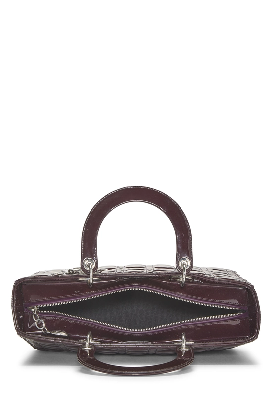 Burgundy Cannage Quilted Patent Leather Lady Dior Large, , large image number 5