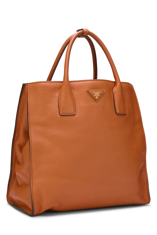 Orange Vitello Daino Convertible Handbag, , large image number 1