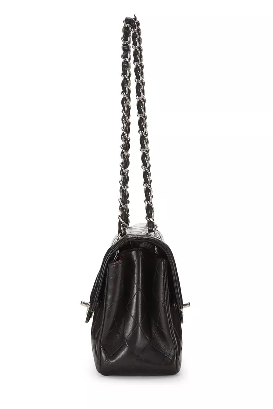 Black Quilted Lambskin Double Sided Flap Small, , large image number 2