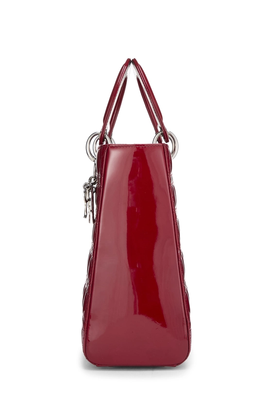 Red Cannage Quilted Patent Leather Lady Dior Large, , large image number 2