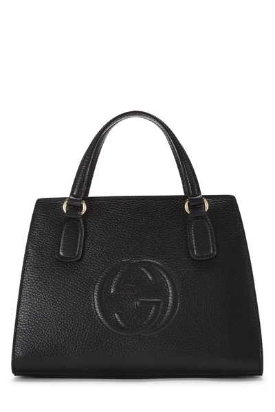 Gucci Black Grained Leather Soho Handbag