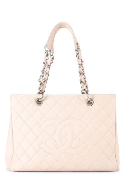Chanel Pink Quilted Caviar Grand Shopping Tote (GST)