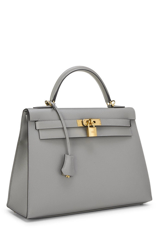 Gris Mouette Epsom Kelly Sellier 28, , large image number 1