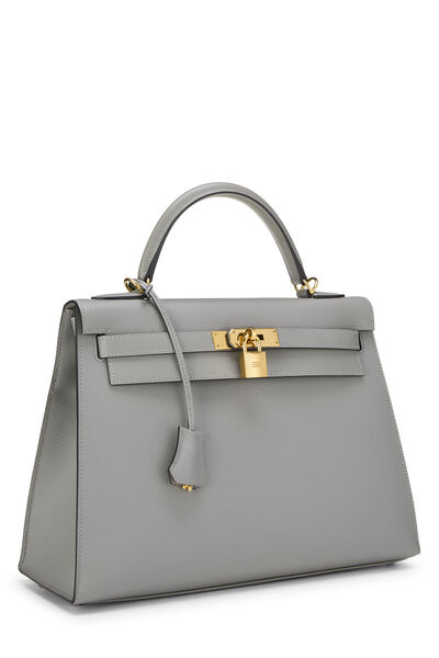 Gris Mouette Epsom Kelly Sellier 28, , large