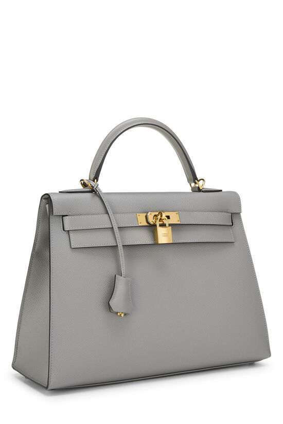 Gris Mouette Epsom Kelly Sellier 28, , large image number 1