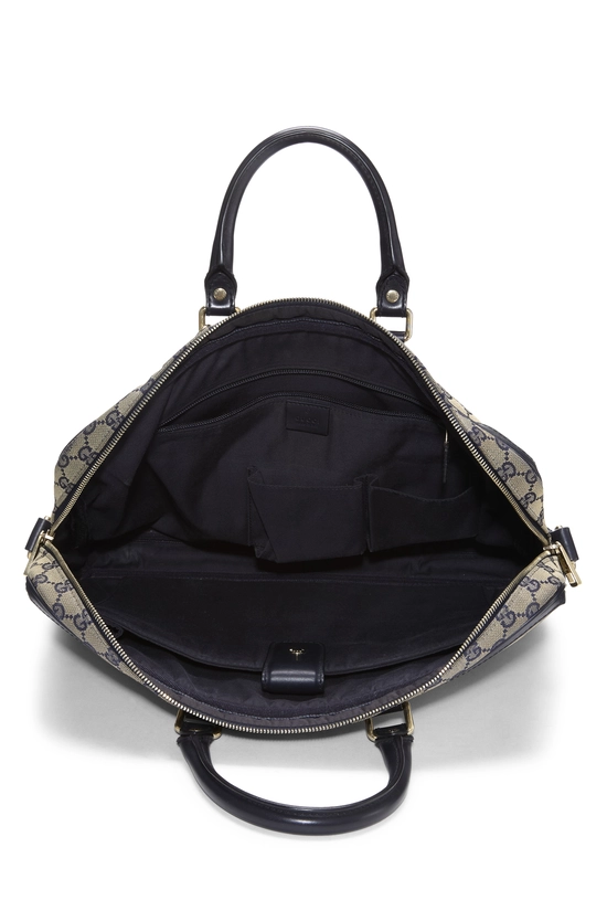 Navy GG Canvas Web Briefcase, , large image number 5