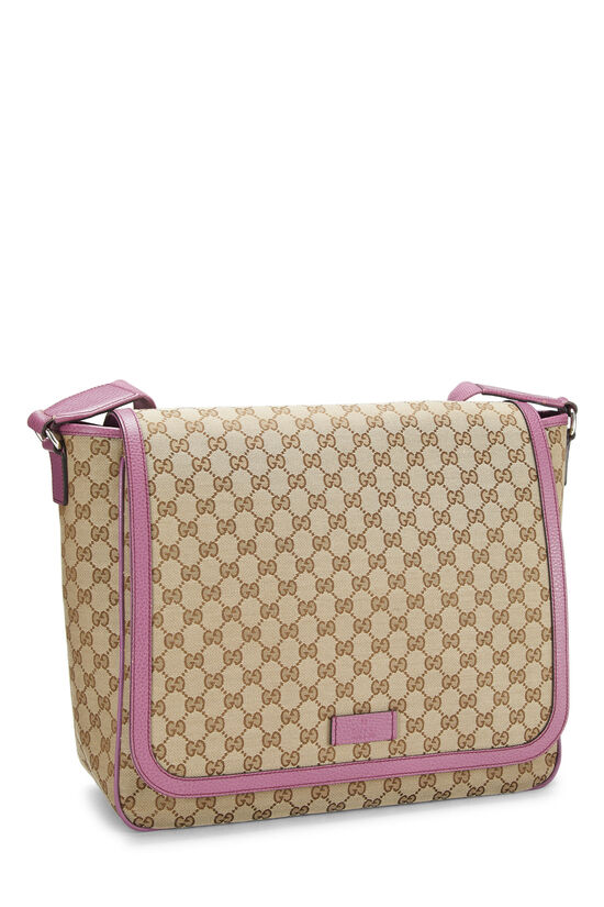 Gucci Pink Original GG Canvas Diaper Bag QFB1AA0EPB000 | WGACA