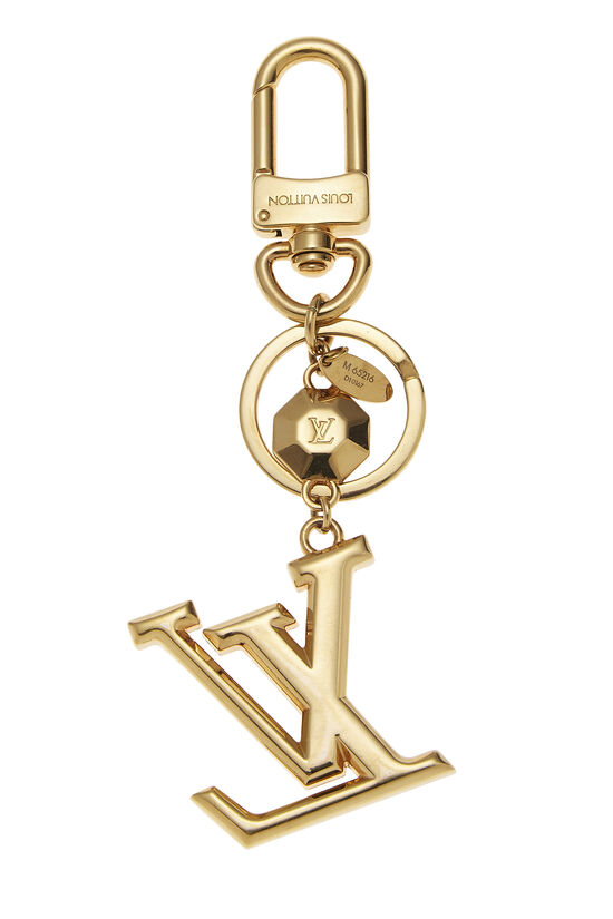 Gold Monogram Facettes Key Holder, , large image number 1