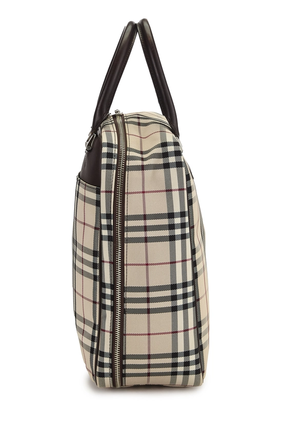 Brown House Check Nylon Check Handbag, , large image number 2