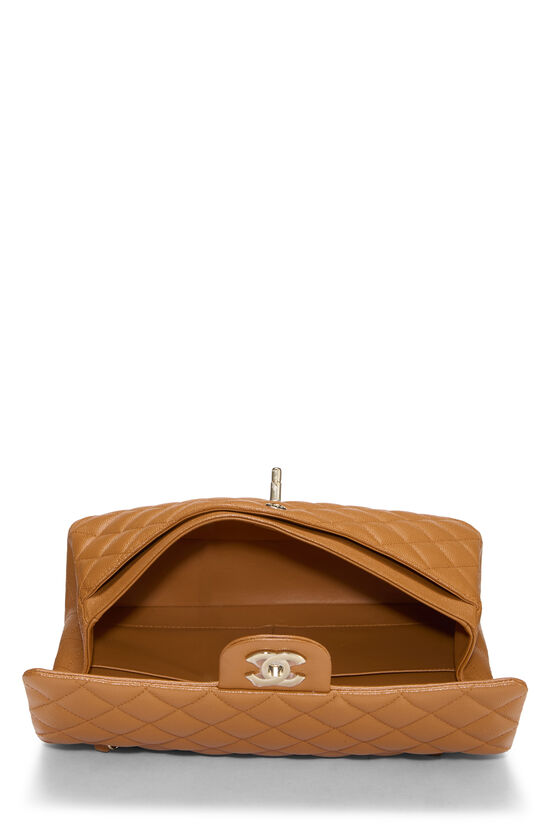 Orange Quilted Caviar Classic Double Flap Medium, , large image number 5