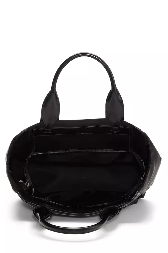 Black Nylon Convertible Tote Small, , large image number 5