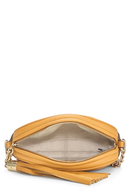Orange Leather Soho Round Chain Crossbody Mini, , large image number 5