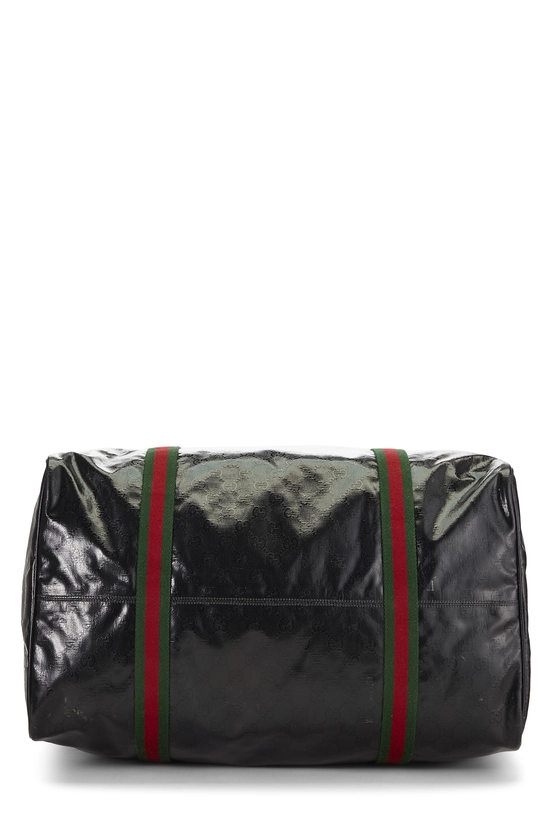 Black GG Crystal Canvas Duffle Bag XL, , large image number 4