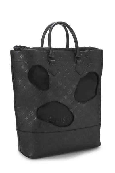 Louis Vuitton COMME DES GARÇONS x Louis Vuitton Black Monogram Empreinte Bag with Holes MM — photo 2