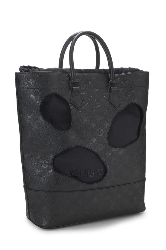 COMME DES GAR&Ccedil;ONS x Louis Vuitton Black Monogram Empreinte Bag with Holes MM, , large image number 1