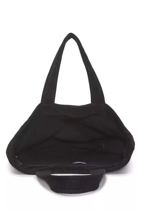 Black Terry Cloth Beach Tote XL, , large image number 5