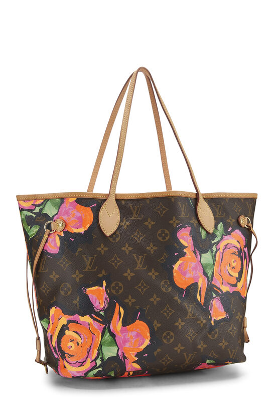 Stephen Sprouse x Louis Vuitton Monogram Canvas Roses Neverfull MM 