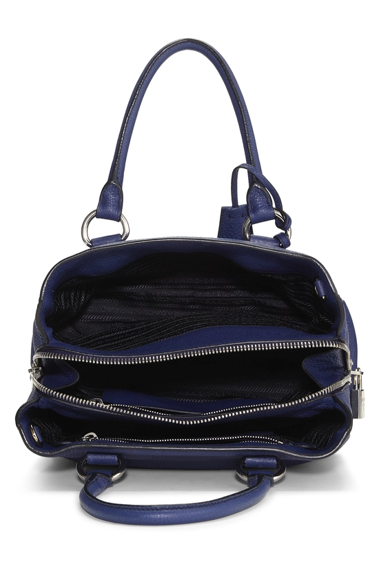 Blue Vitello Daino Convertible Zip Handbag Small, , large image number 5