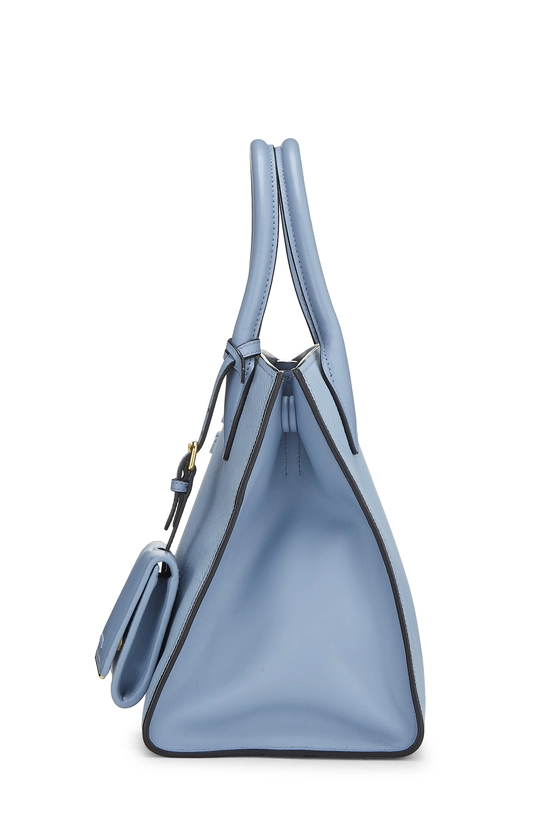 Blue Saffiano Leather Monochrome Bag Small, , large image number 2