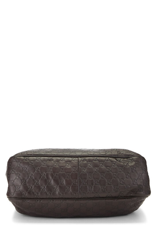 Brown Microguccissima Sukey Handbag Large, , large image number 4