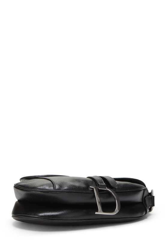 Black Leather Saddle Bag, , large image number 4