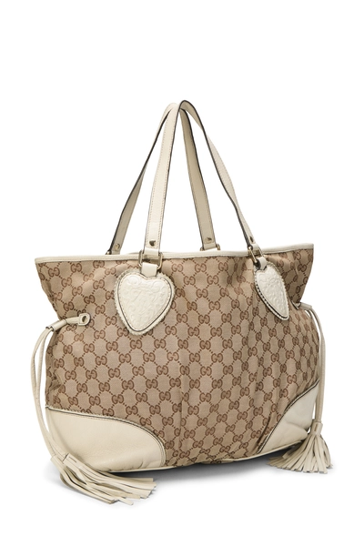 Gucci White Original GG Canvas Tribeca Tote Large — photo 2