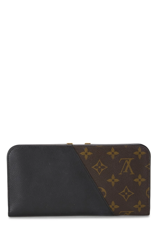 Monogram Canvas Black Leather Kimono Wallet, , large image number 2