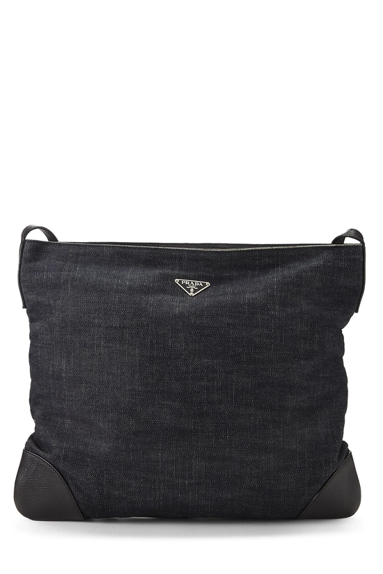 Navy Denim Shoulder Bag, , large image number 0
