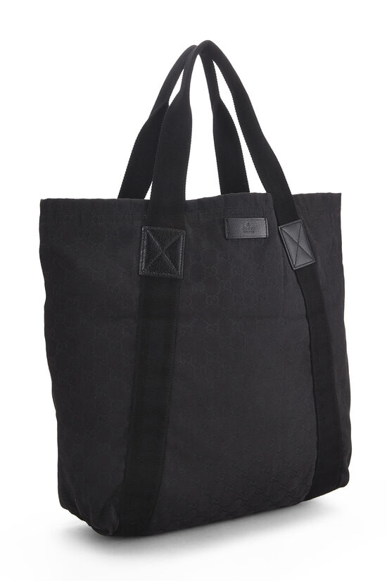 Black Original GG Canvas Flat Web Tote, , large image number 1