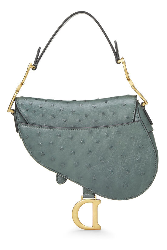 Green Ostrich Saddle Bag Mini, , large image number 3