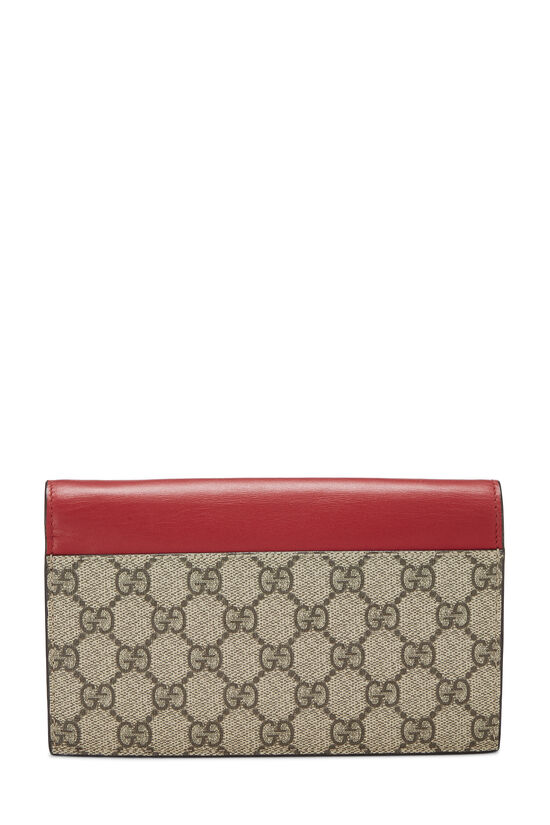 Red Original GG Supreme Canvas Pearl Studded Wallet-On-Chain (WOC), , large image number 4