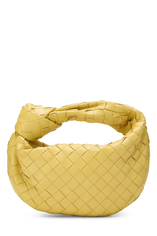 Yellow Intrecciato Leather Jodie Mini, , large image number 0