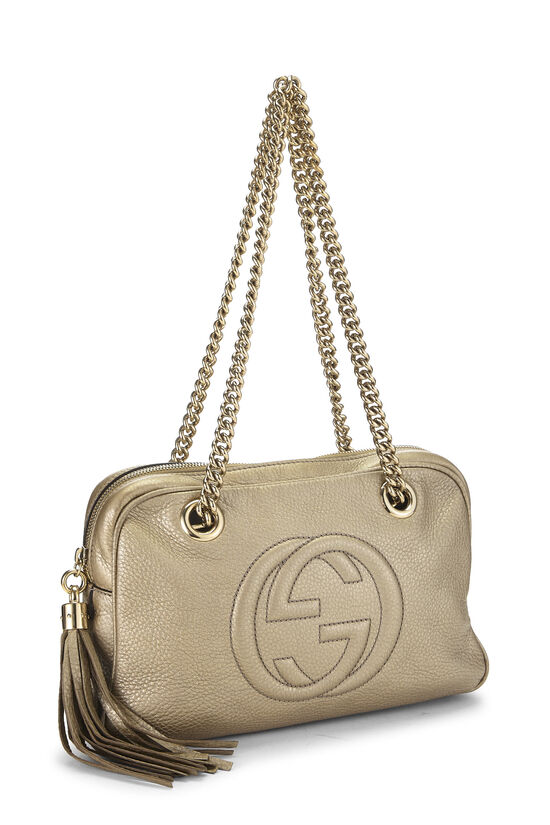 Pre-Owned Gold Leather Soho Chain Shoulder Bag QFB1EW23DB000