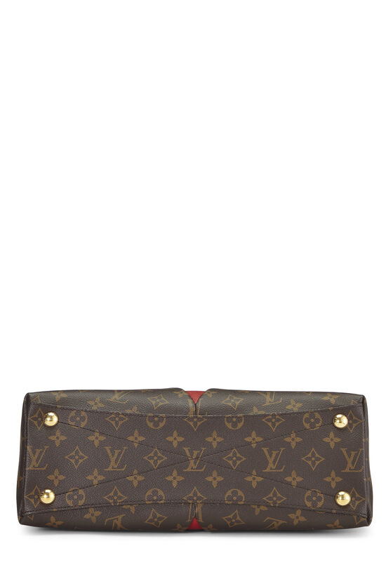 Louis Vuitton V Tote Monogram Canvas Leather Shoulder Bag