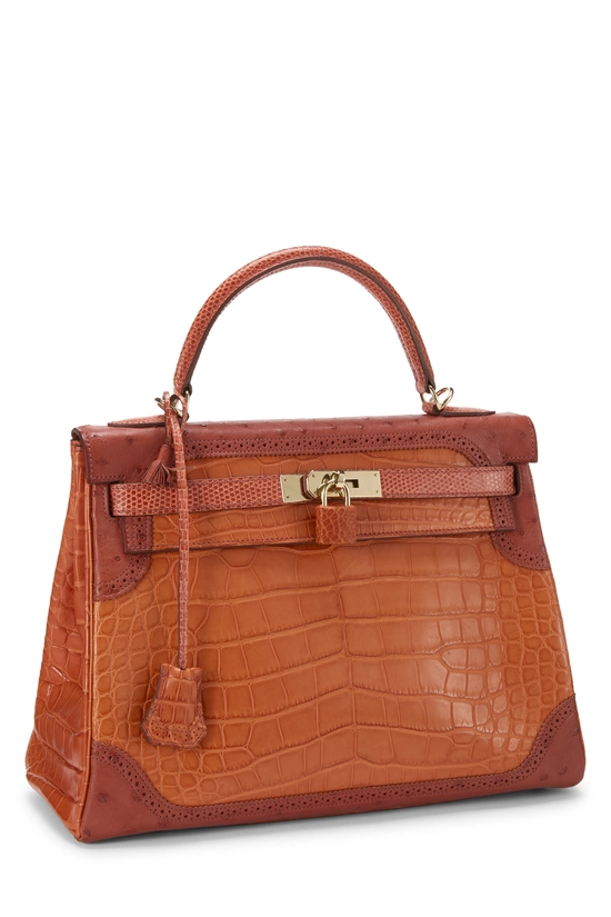Sanguine Matte Alligator Grand Mariage Kelly Retourne 32, , large image number 1