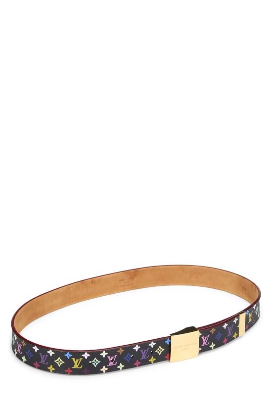 Takashi Murakami X Louis Vuitton Black Monogram Multicolore Ceinture 80	, , large image number 1