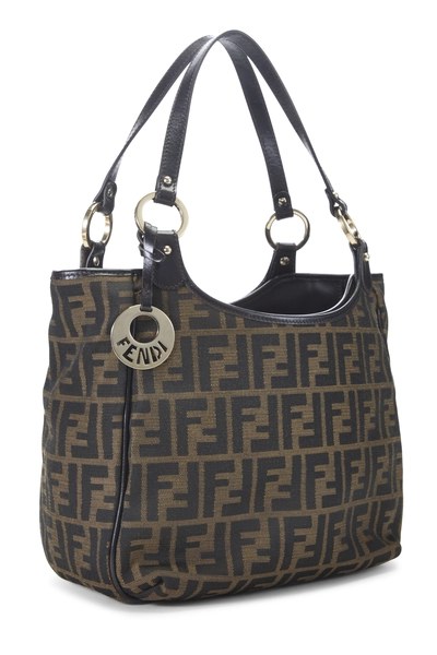 Fendi Brown Zucca Canvas Shoulder Bag Medium — photo 2